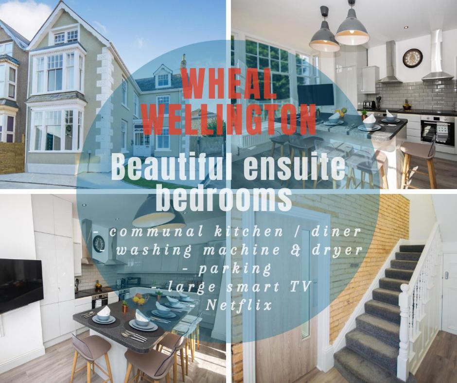 Wheal Wellington - Gorgeous Ensuite Bedrooms With Access To A Beautiful Shared Kitchen In A Lovingly Renovated Property Camborne Esterno foto